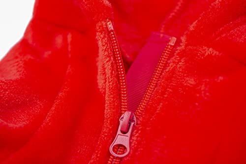 Christmas Puppy Dog Hoodies & Sweatshirts for Small & Medium Dogs - Fleece Coat with Pocket - Cat Hoody Clothes - Dog Costume - color: Red, size: Medium