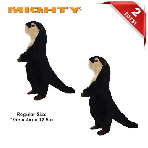 MIGHTY Tuffy 2 Pack Meercat Dog Toys | Ultra Durable Plush Toy with Multiple Layers & Reinforced Seams , Washable and Floats , Mighty® Construction - color: 2PK Brown Meercat