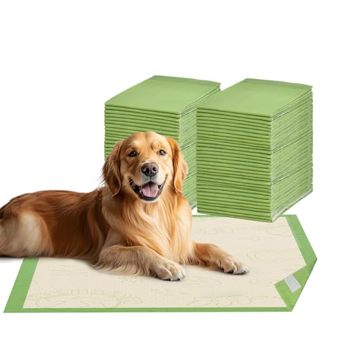 Dog Pee Pads 50Counts, 24"X36" Disposable Pee Pads for Dogs with 4 Sticky Corners, Leak-Proof 6Layers Thicken Puppy Pee Pads Extra Large, Non-Slip Puppy Training Pads for Crate/Cage/Carrier - size: 24" x 36" (50 Ct)