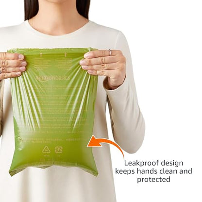 Amazon Basics Premium Leak Proof Dog Poop Bags with Dispenser and Leash Clip, Unscented, 13" x 9", 810 Count (54 Rolls of 15) - style: 810 Bags