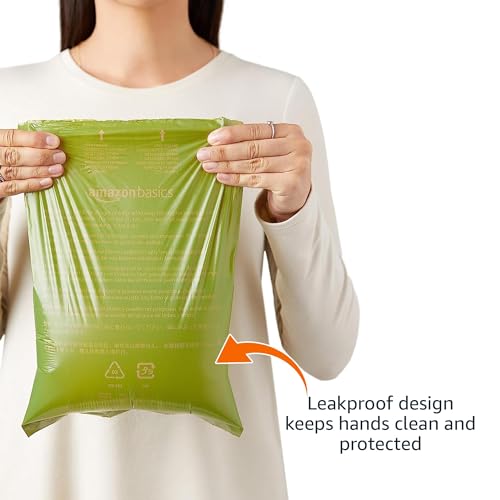 Amazon Basics Premium Leak Proof Dog Poop Bags with Dispenser and Leash Clip, Unscented, 13" x 9", 810 Count (54 Rolls of 15) - style: 810 Bags