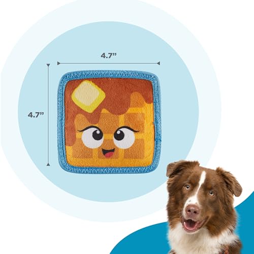 Outward Hound Tough Skinz Durable Squeaky Dog Toy with Two Tough Layers, Waffle, Multicolor, Small - color: Waffle, size: Small