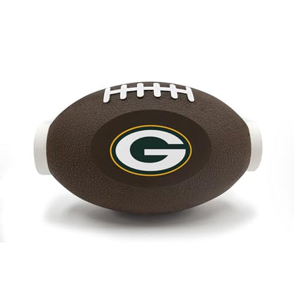 Pets First NFL Green Bay Packers Football Treat Dispensing Toy for Dogs and Cats, Rubber Ball, Interactive Fun, Natural Rubber - color: Green Bay Packers