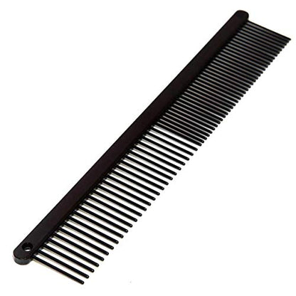 Ryan's Pet Supplies Paw Brothers Greyhound Style Comb for Dogs, Professional Grade Grooming Tool, Remove Knots and Tangles, True Teflon, Fine/Coarse, Ergonomic Handle, 7 inch - style: Fine/Course