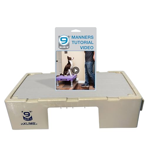 Blue-9 KLIMB Jr. Professionally Designed Dog Training Platform and DIY Guide for Behavior Basics, Made in The USA, Tan - color: Tan