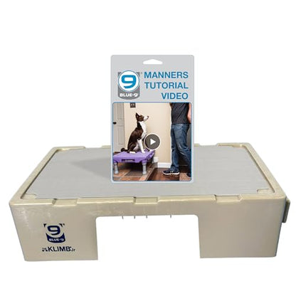 Blue-9 KLIMB Jr. Professionally Designed Dog Training Platform and DIY Guide for Behavior Basics, Made in The USA, Tan - color: Tan