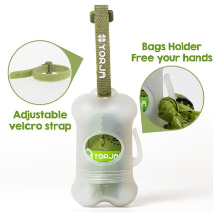 Dog Poop Bags Rolls with Dispenser & Holder, 510 Pet Waste Bags, 100% Leak Proof Extra Thick and Strong Corn Starch Blend - size: 1 Count (Pack of 510)