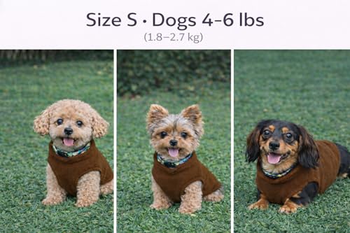 JACKO & CO - Fleece Vest Dog Sweater with Leash Ring - Soft, Warm & Lightweight Pullover Coat for Small & Medium Dogs, Puppies & Cats - Cozy Fall/Winter/Spring Pet Jacket (Chocolate Brown, S (4-6lbs) - color: Chocolate Brown, size: S (4-6lbs)