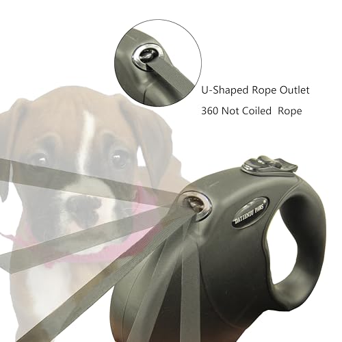 13FT Retractable Dog Leash for Small Dogs up to 22lbs with Chew Proof Steel Wire Extender, Lightweight, Durable & Safe Walking Solution Black S - color: Black, size: Small