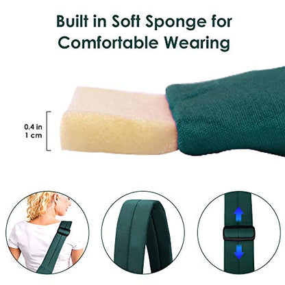 SlowTon Dog Carrier Sling - Thick Padded Shoulder Strap Adjustable Dog Carriers for Small Dogs, Puppy Carrier Purse for Pet Cat with Front Zipper Pocket Safety Belt Machine Washable (Green M) - color: J-Green Cotton Fabric