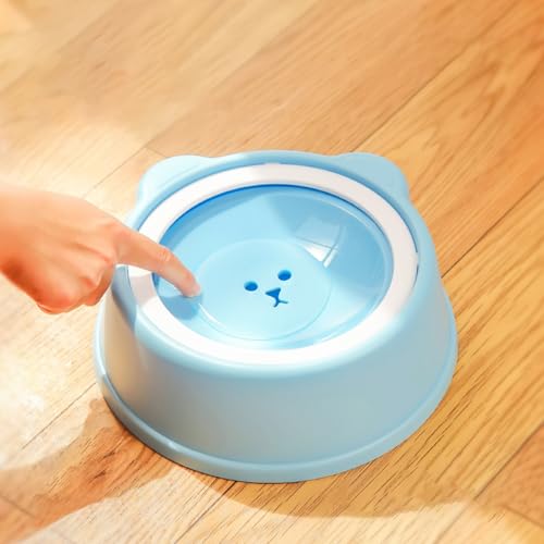 No-Spill Dog Water Bowl for Large Medium Small Dogs and Cats,Anti-Splash Pet Bowl with Float Board, Non-Skid Base, 1000ml Large Capacity (Pink) - color: Pink
