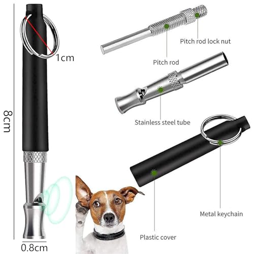 6 Pack Dog Whistle with Lanyard Stop Neighbors Dog from Barking Adjustable Ultrasonic Silent Dog Whistles Professional Dog Training Whistle for Dog Daily Training - color: Multicolor
