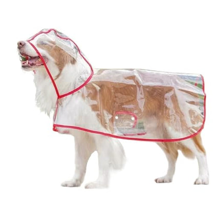 Dog Raincoat Windbreaker Rain/Water Rain Coat for Dogs Dog Rain Jacket Hooded Jackets Rain Coat for Dogs(Red,3X-Large)