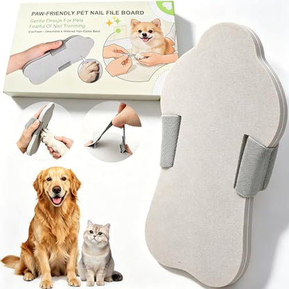 Dog Nail Scratch Board with Hand Strap, Portable Pet Nail File Sandpaper Board, Non-Slip EVA Dog Nail Grinder for Small Medium Large Dogs, Stress-Free Quiet Nail Trimming Tool, Lightweight Grey