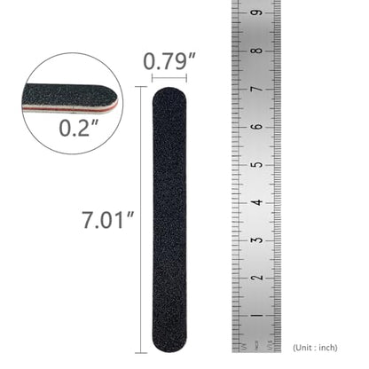 20 Pack 100/180 Grit Nail Files, Black Professional Reusable Emery Boards Nail File, Manicure Tool Suitable for Both Acrylic and Natural Nails