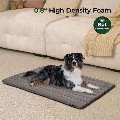 BALANCE Dog Crate Pad, Dog Foam Crate Mat Kennel Pad, Washable Water-Resistant Pet Bed Flat Dogs Cage Mat for X-Large Dogs - color: Brown, size: 42.0"L x 28.0"W x 0.8"Th
