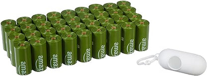 Amazon Basics Premium Leak Proof Dog Poop Bags with Dispenser and Leash Clip, Unscented, 13" x 9", 540 Count (36 Rolls of 15) - style: 540 Bags