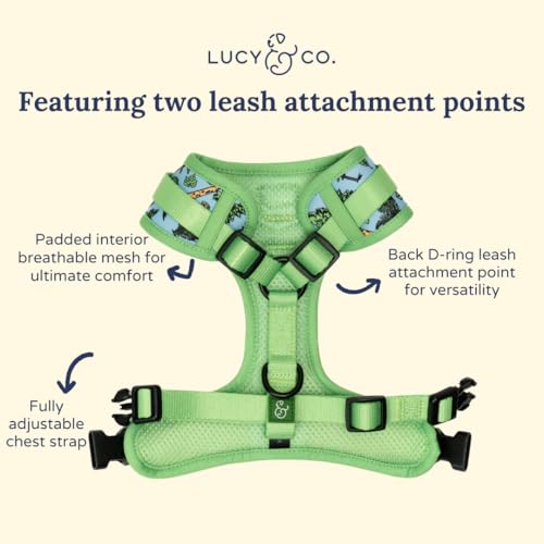 Lucy & Co. x Parks Project Feel the Earth Breath No-Pull Dog Harness, Adjustable Front Clip Harness with Comfort Padding, X-Large - color: Feel the Earth Breath, size: X-Large