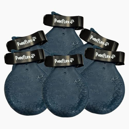 PawFlex Gripsterz All Weather Waterproof Nonslip Silicone Dog Boots. Super Stretchy Paw Protection - Dog Shoes for Hot Pavement, Snow, Ice, and Rain. Provides Traction on Slippery Surfaces - color: Sea Blue, size: Medium