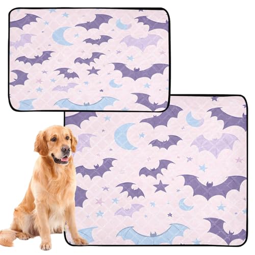 Qilmy Bats Pet Mat, Waterproof Reusable Dog Training Pad Anti-Slip Pet Creat Pad for Small Medium Large Dogs and Cats - size: Smallx3