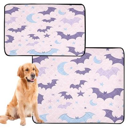 Qilmy Bats Pet Mat, Waterproof Reusable Dog Training Pad Anti-Slip Pet Creat Pad for Small Medium Large Dogs and Cats - size: Smallx3