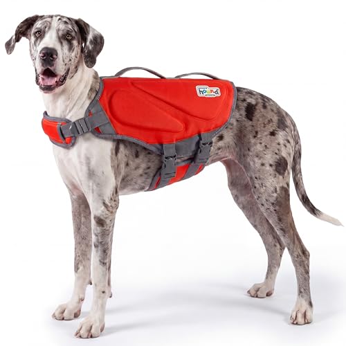 Outward Hound Dawson Swim Red Dog Life Jacket, XL - color: Red, size: X-Large (Chest Girth: 33"-44")