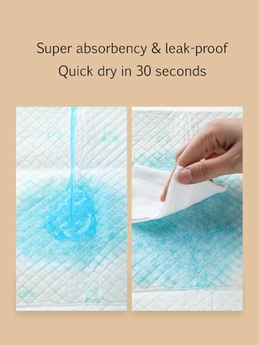 22x22 Dog Pee Pads 40 Count, Charcoal Puppy Training Pads, Super Absorbent 6-Layer Leak-Proof for Dogs, Fast-Drying, Potty and Floor Protection