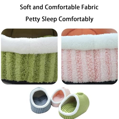 Warm Nest Bed, Soft Cozy Pet Cave with Removable Cushion, Non-Slip Washable Soft Slipper Cave for Small and Medium Pets (Purple, Medium) - color: Purple, size: Medium