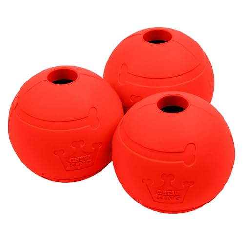 Chew King Flavored Rubber Ball Collection, 2.5 Inch Beef Flavor Rubber Balls 3-Pk - color: H) 2.5" 3-Pack (Beef)