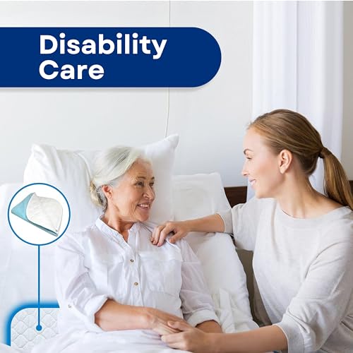 RMS Ultra Soft 4-Layer Washable and Reusable Incontinence Bed Pad - Waterproof Bed Pads, 24"X36" - size: 24 x 36 Inch