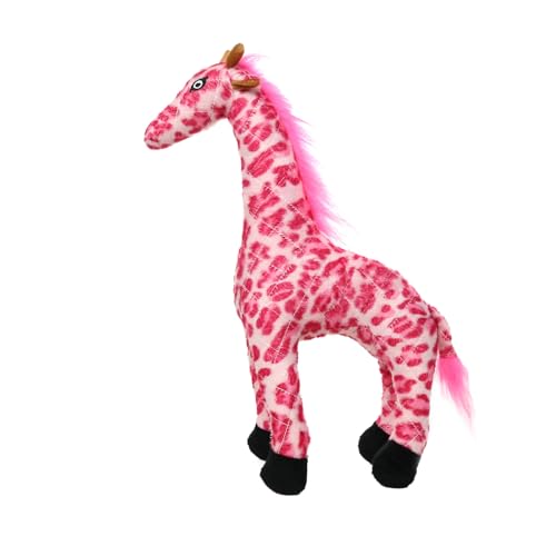 MIGHTY- Safari Pink Giraffe - Squeaker-Multiple Layers. Made Durable, Strong & Tough. Interactive Play Dog Toy (Tug, Toss & Fetch). Machine Washable & Floats | Ultra Durable Plush Toy with Multiple Layers & Reinforced Seams , Washable and Floats , Mighty®