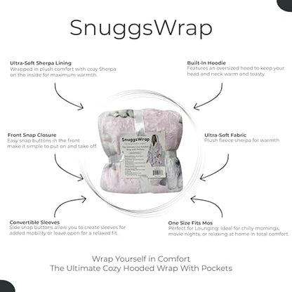E&S Pets Sherpa Wearable Blanket Hoodie for Women – Soft Fleece Snuggs Wrap – 32 Dog & Cat Breeds – Warm Pet Lover Gifts - color: Bichon Frise