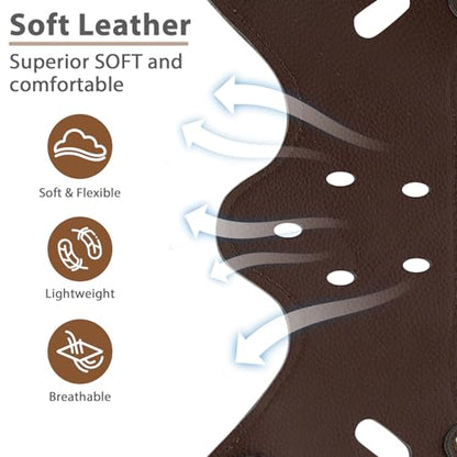 BARKLESS Dog Muzzle Leather, Soft Secure Anti-Barking Leather Muzzle for Small Dogs to Prevent Biting, Breathable and Adjustable, Allows Drinking and Panting, Used with Collars - color: Brown, size: S (Snout Cir: 6.75"-8")