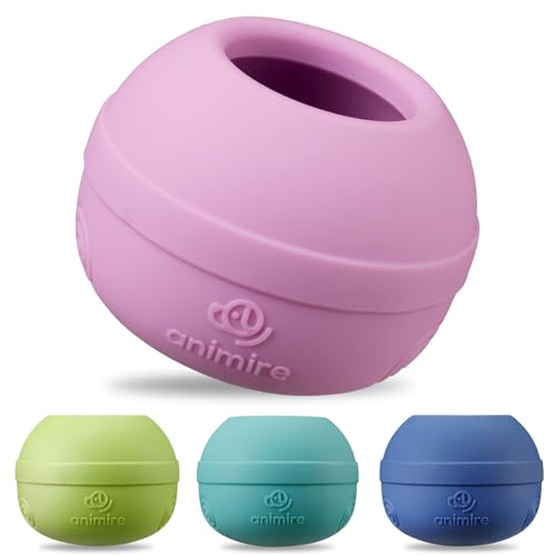 Long-Lasting Interactive Dog Lick Toy, Stuffable Dog Enrichment to Keep Dogs Busy, Wobbly Treat Dispensing Freezable Chew Toys, Food-Grade Safe (Pastel Purple,S) - color: Pastel Purple, size: S