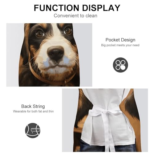 Dog Training Apron with Pockets - Durable Adult Kitchen Apron for Men And Women Adjustable Work Apron for Kitchen Cooking Restaurant BBQ Painting Crafting