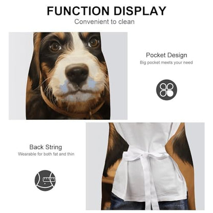 Dog Training Apron with Pockets - Durable Adult Kitchen Apron for Men And Women Adjustable Work Apron for Kitchen Cooking Restaurant BBQ Painting Crafting