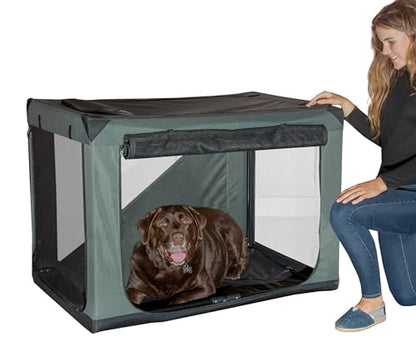 Pet Gear Insta-Fold Soft Crate for Dogs, 42", Dark Cypress