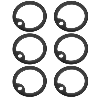 jojofuny 6Pcs Black Silicone Dog Tag Sleeves Noise Reduction Covers Pet Id Tag Silencers Replacement Circles for Dog Collars Sturdy Pet Collar Accessories