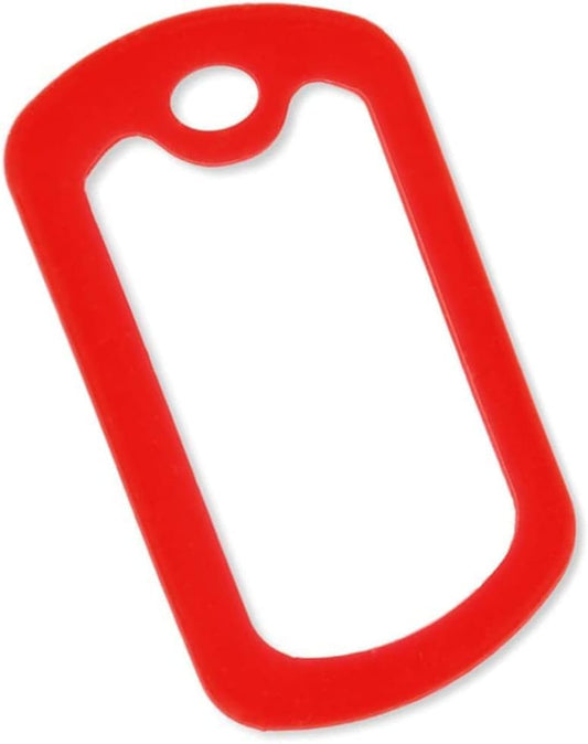 Bulk Military GI Dog Tag Silencer Rubber Silicone Cover, Red, 10 pc