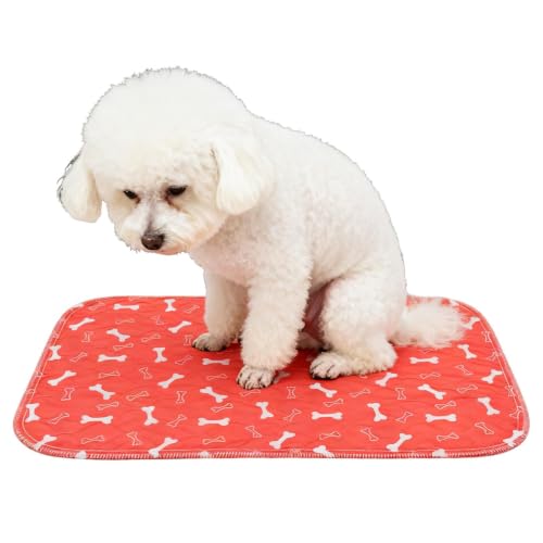 Washable Pee Pads for Dogs | Reusable Leak-Proof Mat | Absorbent Odor Proof Non-Slip Dog Pee Mat | for Training Potty Indoor Crate Balcony Car Kennel Floor - color: Pink, size: 30x30cm