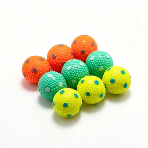 Dog Toy Balls for Small Dogs & Puppies, Chew & Chase Interactive 2” Soft Latex Balls, Durable Dogs Play Balls for Indoor/Outdoor (9 Pcs)