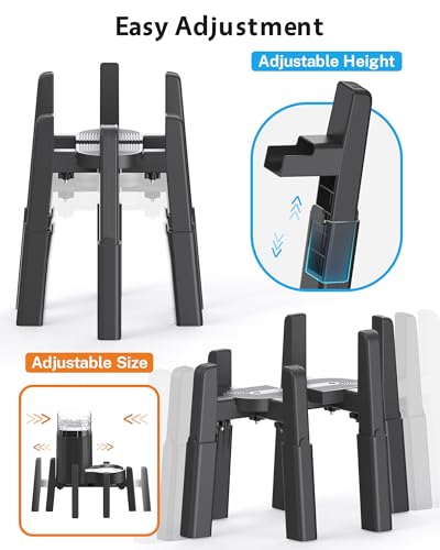 CZPET Dog Water Dispenser Stand, Holder for Pet Automatic Feeders, Width and Height Adjustable Elevated Stand for Pet Feerders, Suitable for Large Dogs [Stand Only] - size: H: 7.09-11.42'', W: 6.1*9.8''-8.5*14.57''