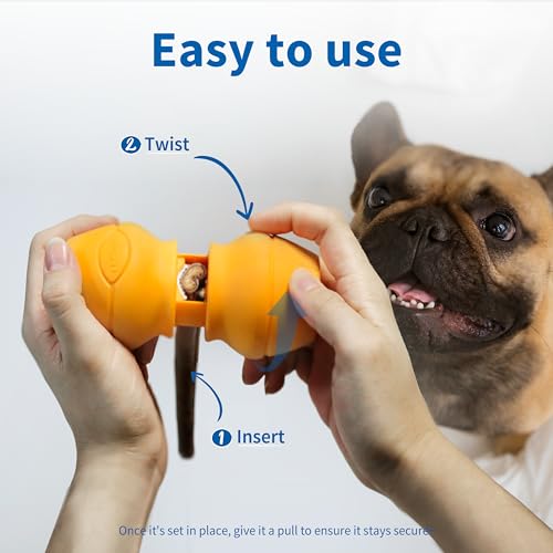 PetClan Chewise Bully Stick Holder, Improved Bully Sticks Holder, Ultimate Secure Heavy Duty, BPA-Free Safety Device to Prevent Choking, Fits Various Bully Sticks and Dog Sizes - color: Yellow, size: Standard