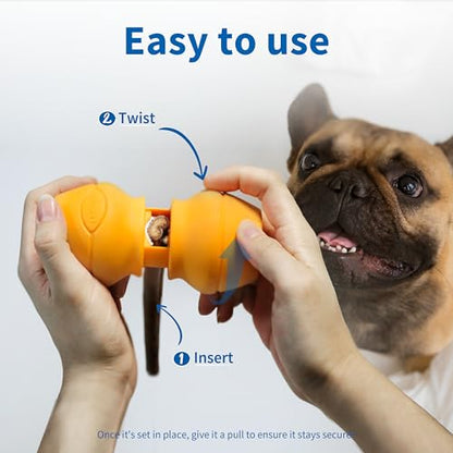 PetClan Chewise Bully Stick Holder, Improved Bully Sticks Holder, Ultimate Secure Heavy Duty, BPA-Free Safety Device to Prevent Choking, Fits Various Bully Sticks and Dog Sizes - color: Yellow, size: Standard