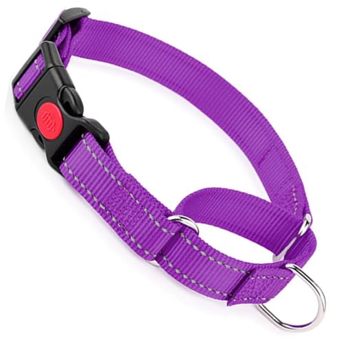 Martingale Dog Collar with Buckle, Reflective Dog Choke Collar Escape Proof No Pull Cinch Dog Training Collars Adjustable for Small Medium Large XL Breed Pet Dogs, Purple s - color: Purple, size: S(Neck11-13.5")