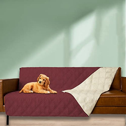 Ameritex Waterproof Dog Bed Cover Pet Blanket with Anti-Slip Back for Furniture Bed Couch Sofa - color: Burgundy, size: 30x60 Inch (Pack of 1)