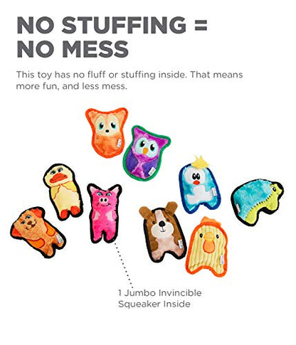 Outward Hound Invincibles Mini Plush Dog Toy 3-Pack, Dog-Chicky-Pig, XS - color: Dog-Chicky-Pig, style: 3-Pack