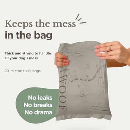 100% Certified Home Compostable and Biodegradable Dog Poop Bags - ASTM D6400 & EN 13432 Compliant dog poop bags rolls – 270 Bags – 18 x Rolls of Plant Based Poop Bags for dogs - Thick Poop Bags - size: 15 Count (Pack of 18)