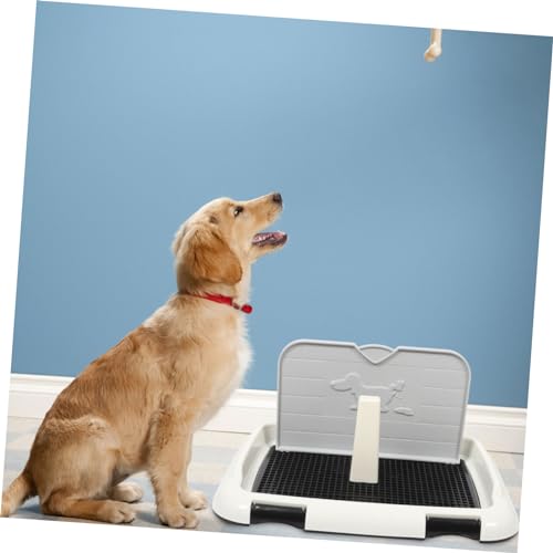 UPKOCH Dog Potty Tray Large Capacity Splashproof Dog Toilet for Indoor Use Durable Plastic Pee Tray Prevents Urine Spills and Mess