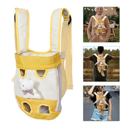 Abaodam Pet Carrier Backpack for Cats and Small Dogs Ventilated Front Chest Soft-Sided Pet Transport Backpack M Size for Hiking Travel Portable Puppy Carrying Knapsack to 7 Lbs